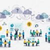 Teams collaborating in a modern organization designed to handle uncertainty and change