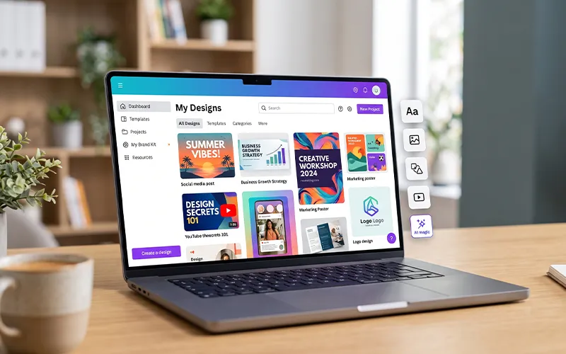 Canva online graphic design platform for creating visual content