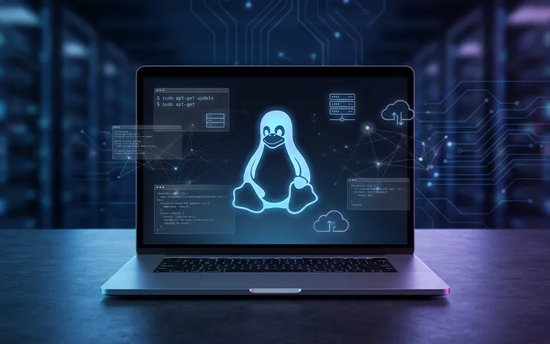 Linux operating system features, types, and uses on a laptop