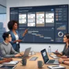 Project management software dashboard for organizing tasks, deadlines, and team projects